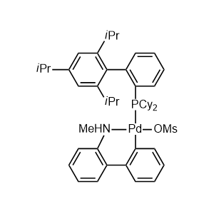 甲磺酸(2-二環(huán)己基膦基-2',4',6'-三-異丙基-1,1'-聯(lián)苯基)(2'-甲胺基-1,1'-聯(lián)苯-2-基)鈀(II)