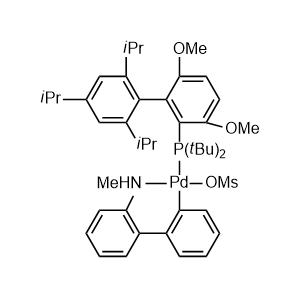 甲磺酸(2-二叔丁基膦-2',4',6'-三異丙基-3,6-二甲氧基-1,1'-聯(lián)苯)(2'-甲胺基-1,1'-聯(lián)苯-2-基)鈀(II) 