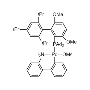 甲磺酸-2-(二-1-金剛烷基膦基)-3,6-二甲氧基-2',4',6'-三異丙基-1,1'-聯(lián)苯(2-氨基-1,1'-聯(lián)苯-2-基)鈀(II)